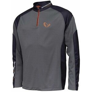 Savage Gear Horgászpóló Tournament Shirt 1/2 Zip Sedona Grey S kép