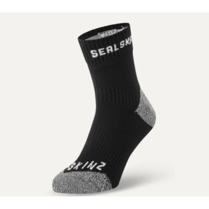 Sealskinz Waterproof All Weather Ankle Length Sock with Hydrostop Black/Grey M Kerékpáros zoknik kép