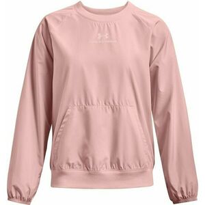 Under Armour UA Rush Woven Crew Retro Pink/White L Fitness pulóverek kép