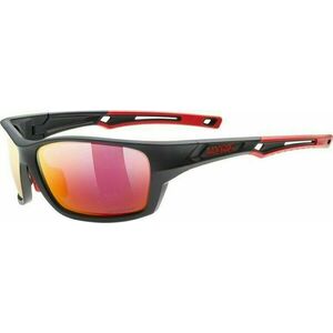 UVEX Sportstyle 232 Polarized Black Mat Red/Mirror Red Kerékpáros szemüveg kép