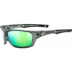 UVEX Sportstyle 232 Polarized Smoke Mat/Mirror Green Kerékpáros szemüveg kép