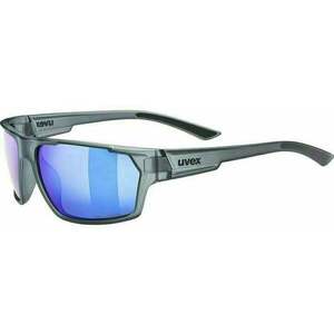 UVEX Sportstyle 233 Polarized Smoke Mat/Litemirror Blue Kerékpáros szemüveg kép