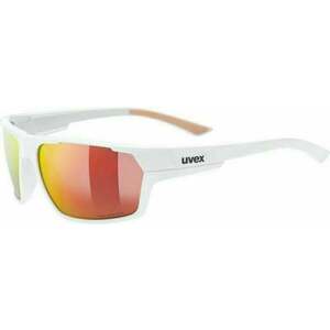 UVEX Sportstyle 233 Polarized White Mat/Litemirror Red Kerékpáros szemüveg kép