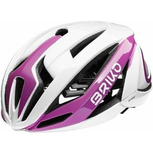 Briko Quasar Shiny White/Plum L Kerékpár sisak kép