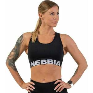 Nebbia Medium Impact Cross Back Sports Bra Black S Fitness fehérnemű kép