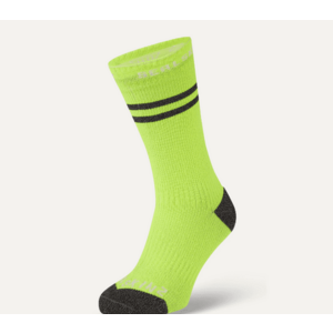 Sealskinz Waterproof Warm Weather Mid Length Sock With Hydrostop Neon Yellow/Black/White L Kerékpáros zoknik kép