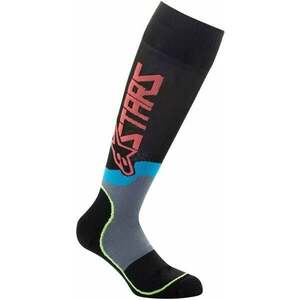 Alpinestars Zokni MX Plus-2 Socks Black/Yellow Fluorescent/Coral M kép