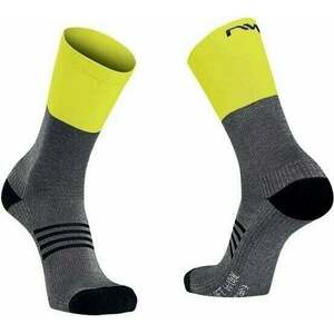 Northwave Extreme Pro High Sock Grey/Yellow Fluo XS Kerékpáros zoknik kép