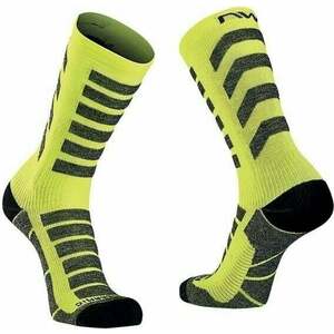 Northwave Husky Ceramic High Sock Yellow Fluo XS Kerékpáros zoknik kép