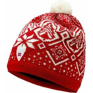 Dale of Norway Winterland Unisex Merino Wool Hat Raspberry/Off White/Red Rose UNI Téli sapka kép