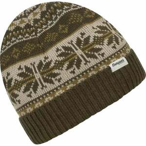 Bergans Jacquard Beanie Dark Olive Green/Olive Green/Chalk Sand UNI Téli sapka kép