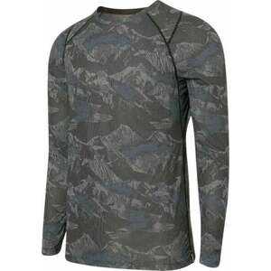 SAXX Quest Long Sleeve Crew Navy Mountainscape M Termikus fehérnemű kép