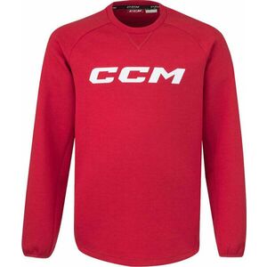 CCM Locker Room Fleece Crew SR Red XS SR kép