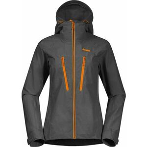 Bergans Cecilie Mountain Softshell Women Solid Dark Grey/Cloudberry Yellow S Dzseki kép