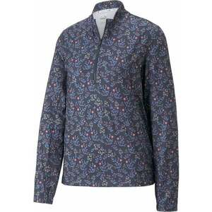 Puma Micro Floral Cloudspun 1/4 Zip Navy Blazer S Pulóver kép