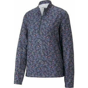 Puma Micro Floral Cloudspun 1/4 Zip Navy Blazer M Pulóver kép