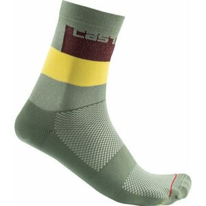 Castelli Blocco 15 Sock Avocado Green S/M Kerékpáros zoknik kép