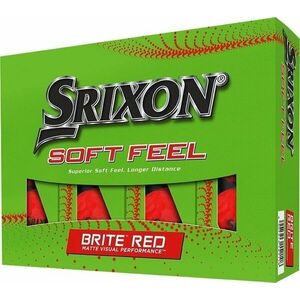 Srixon Soft Feel Brite Golf Balls Brite Red Golflabda kép