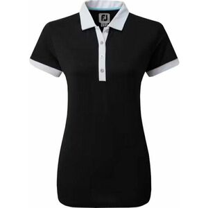 Footjoy Colour Block Womens Black M Rövid ujjú póló kép