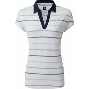 Footjoy Cap Sleeve Colour Block Womens White/Navy S Rövid ujjú póló kép