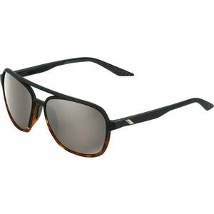 100% Kasia Soft Tact Black Havana Fade/HiPER Silver Mirror Lens Sport szemüveg kép