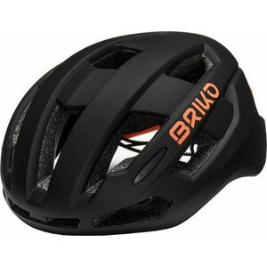 Briko Izar LED Matt Black/Orange Fluo L Kerékpár sisak kép