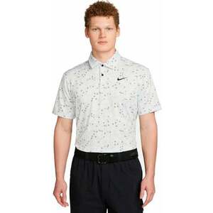 Nike Dri-Fit Tour Mens Floral Golf Photon Dust/Black S Rövid ujjú póló kép