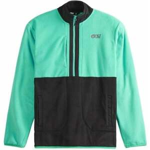 Picture Mathew 1/4 Fleece Black/Spectra Green L Pulóver kép