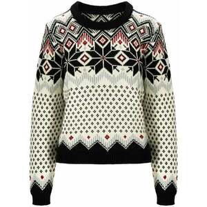 Dale of Norway Vilja Womens Knit Sweater Black/Off White/Red Rose M Pulóver kép