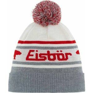 Eisbär Chani OS Pompon Beanie Grey/White/Red UNI Téli sapka kép