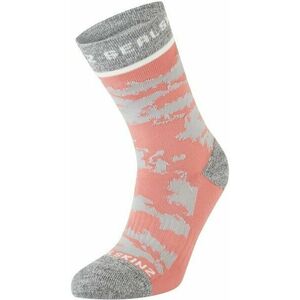 Sealskinz Reepham Mid Length Women's Jacquard Active Sock Pink/Light Grey Marl/Cream S/M Kerékpáros zoknik kép