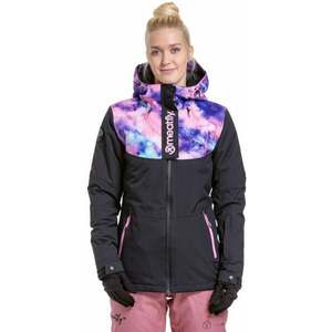 Meatfly Kirsten Womens SNB and Ski Jacket Peach Aquarel/Black S Síkabát kép