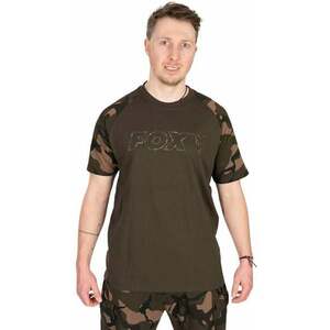 Fox Fishing Horgászpóló Khaki/Camo Outline T-Shirt - XL kép