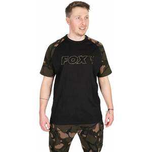 Fox Fishing Horgászpóló Black/Camo Logo T-Shirt - L kép