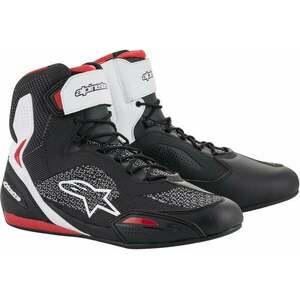 Alpinestars Faster-3 Rideknit Shoes Black/White/Red 45 Motoros cipők kép