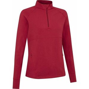 Callaway Lightweight Knit Heathered 1/4 Zip Top Red Heather M kép