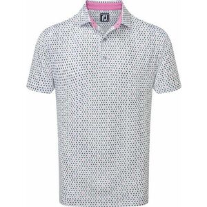 Footjoy Wasp Print Lisle White/Black/Pink XL Rövid ujjú póló kép