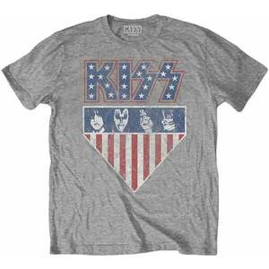 Kiss Ing Stars And Stripes Unisex Grey XL kép