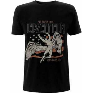 Led Zeppelin Ing US 1975 Tour Flag Unisex Black 2XL kép