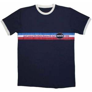 Oasis Ing 1996 Tour Horizontal Stripes Ringer Unisex Navy Blue 2XL kép