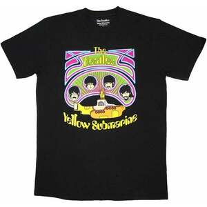 The Beatles Ing Yellow Submarine Heads in Circles v2 Unisex Black XL kép