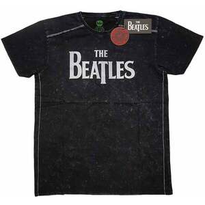 The Beatles Ing Drop T Logo Snow Wash Unisex Black L kép