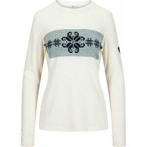 Dale of Norway Falkeberg Womens Crew Neck Baselayer Off White/Navy S Pulóver kép