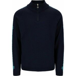 Dale of Norway Geilo Mens Merino Wool Sweater Marine/Peacock M Pulóver kép