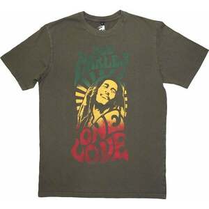 Bob Marley Ing One Love Gradient Stone Wash Unisex Green S kép