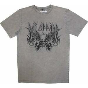 Def Leppard Ing Tribal Skull Stone Wash Unisex Grey S kép