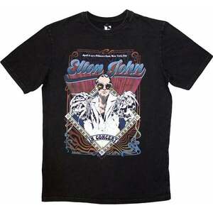 Elton John Ing Psych Vintage Stone Wash Unisex Black S kép