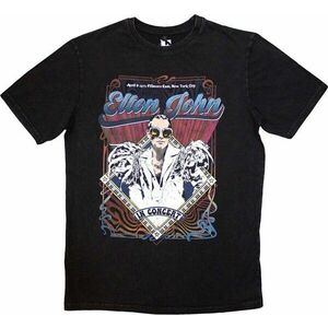 Elton John Ing Psych Vintage Stone Wash Unisex Black M kép