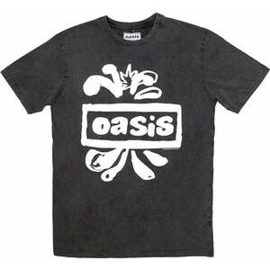 Oasis Ing Logo Splat Stone Wash Unisex Charcoal Grey L kép