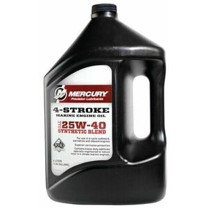 Mercury 4-Stroke Marine Engine Oil Synthetic Blend 25W-40 4 L 4 ütemű csónakmotor olaj kép